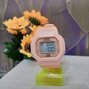 ini adalah Jam Rubber Digital Peach, size: 3.9 cm, material: rubber, color: pink, brand: JamtanganIndonesia, age_group: all ages, gender: female