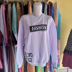ini adalah Sweater Fashisn Putih, size: LD 105cm, Panjang 70cm, material: Fleece, color: white, brand: Sweaterbreadcepu, age_group: all ages, gender: female