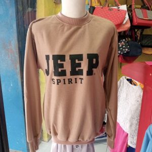 ini adalah Sweater Jeep Mocca, size: LD 105cm, Panjang 70cm, material: Fleece, color: chocholate mocca, brand: Sweaterjpcepu, age_group: all ages, gender: female