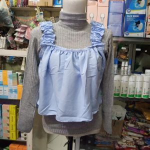 ini adalah Tank Top Outer Biru, size: P48cmxLD108cm, material: twiscone, color: blue, brand: Tanktopoutercepu, age_group: all ages, gender: female