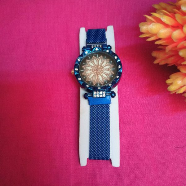 ini adalah Jam Bunga Magnet Biru, color: Blue, brand: Jamtangancepu, gender: female