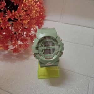 ini adalah Jam Ruber Bulat Hijau, size: 4.5cm, material: rubber, color: green, brand: Jamtangancepu, age_group: all ages, gender: unisex