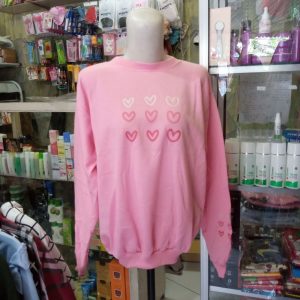 ini adalah Sweater Cinta Pink, size: LD 106cm, material: Fleece, color: pink, brand: Sweatercintacepu, age_group: all ages, gender: female
