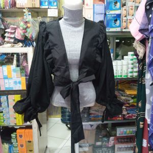 ini adalah Outer Cardy Miranti Hitam, size: LD 110cm, material: twiscone, color: black, brand: outftmirady, age_group: all ages, gender: female