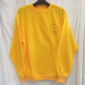 ini adalah Sweater Emo Kuning, size: LD 98cm, material: Fleece, color: yelloe, brand: Sweateremocepu, age_group: all ages, gender: female